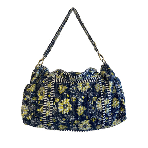 Duffle Bags Cotton Block Printed Blues