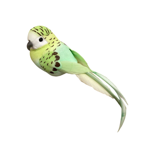 Artificial Bird Decoration Clip On Green