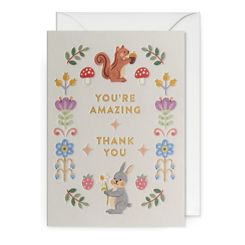 Thank You Card You're Amazing