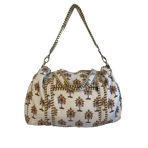 Duffle Bags Cotton Block Printed Naturals