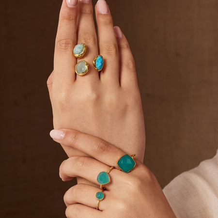 Ring Adjustable Size Amelie Turquoise