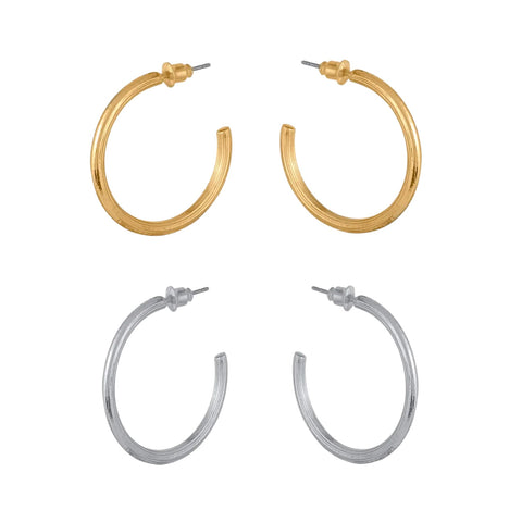 Hoop Earrings Anthonia Gold Silver Plated