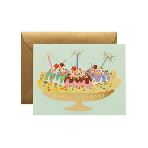 Birthday Card Banana Split