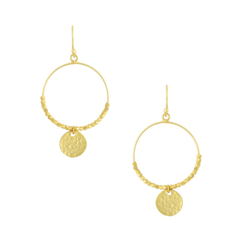 Earrings Dominique Gold Disc