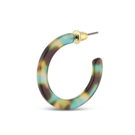 Hoop Earrings Tiny Emily Blue Yellow