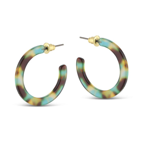 Hoop Earrings Tiny Emily Blue Yellow