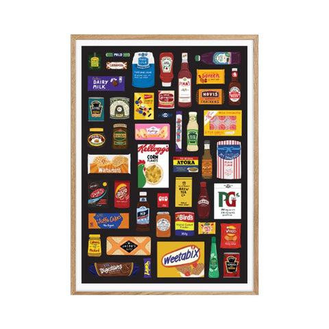 English Larder Food Print A3