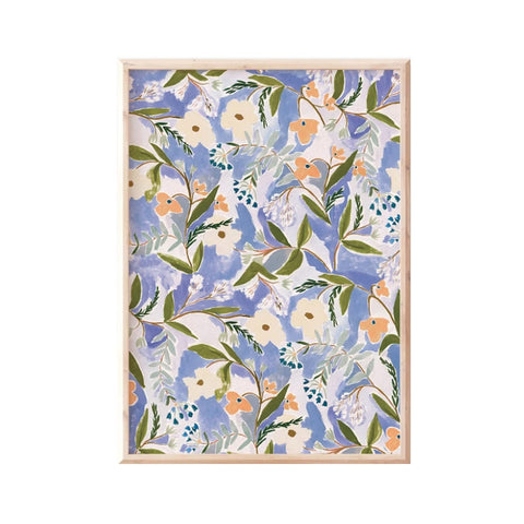 Floral Print A3 Blue Floral