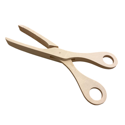 Scissor Tongs Maple Wood