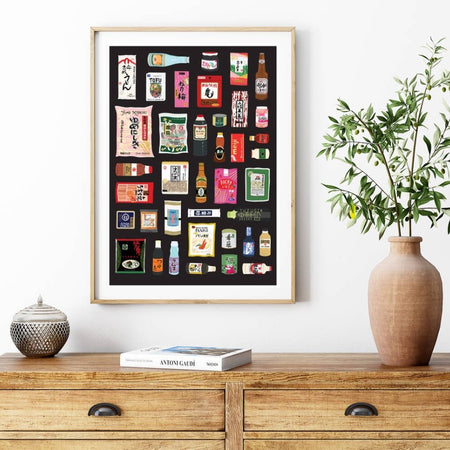 Japanese Larder Food Print A3