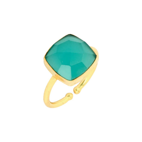 Ring Adjustable Size Darcy Aqua Chalcedony