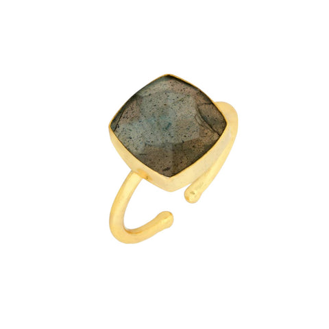 Ring Adjustable Size Darcy Labradorite
