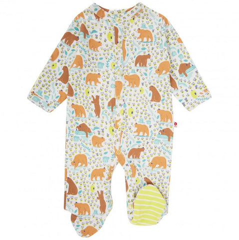 Sleepsuit Footed Romper Organic Cotton Baby Bear