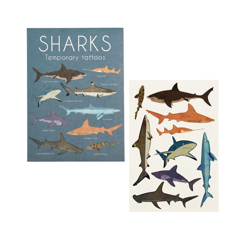 Tattoos Temporary Sharks Set Of 2