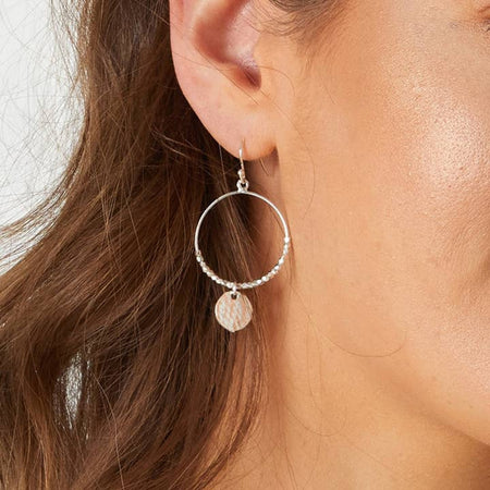 Earrings Dominique Silver Disc