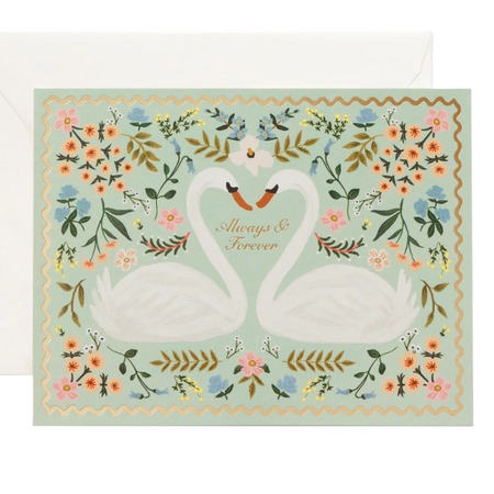 Card Always And Forever Swans