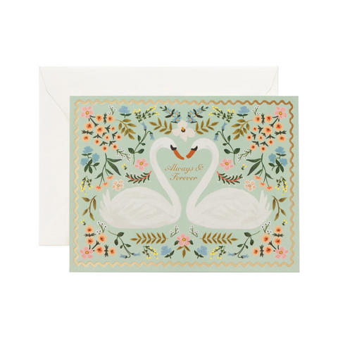 Card Always And Forever Swans