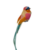 Artificial Bird Decoration Clip On Blue Tail