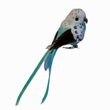 Artificial Bird Decoration Clip On Blue Budgie