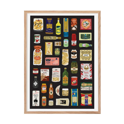 Italian Larder Food Print A3