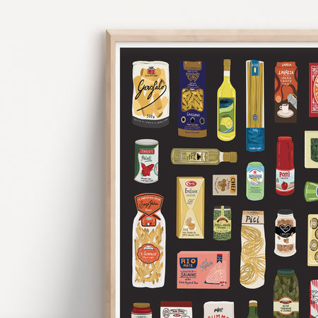 Italian Larder Food Print A3