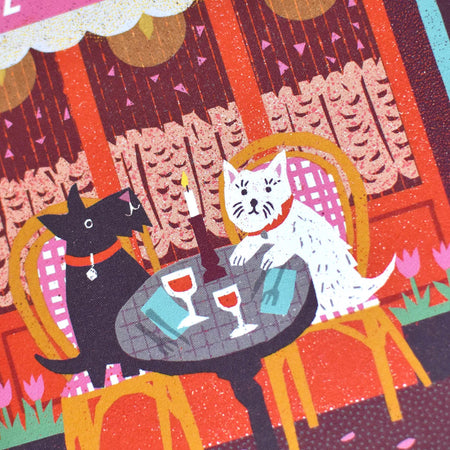 Card Die Cut Love Cafe