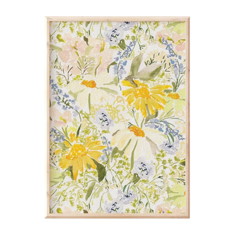 Floral Print A3 Green Vintage Floral