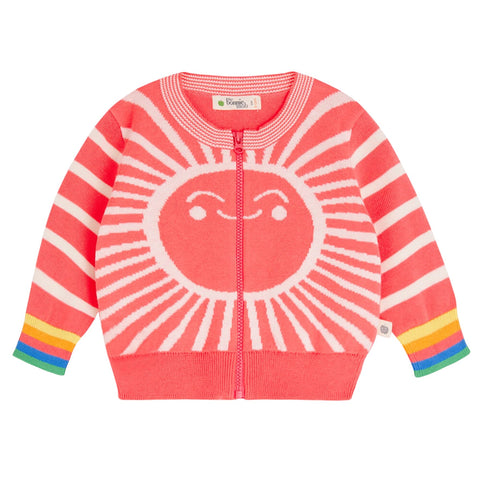 Cardigan Organic Cotton Red Sunshine