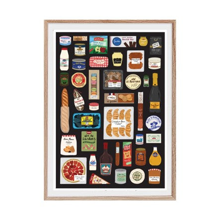 French Larder Food Print A3
