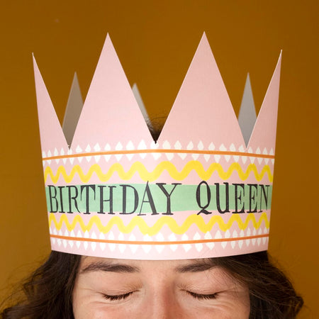 Birthday Card Birthday Queen Hat