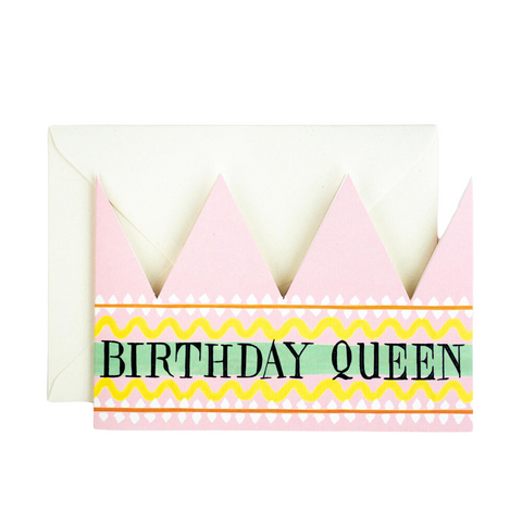 Birthday Card Birthday Queen Hat