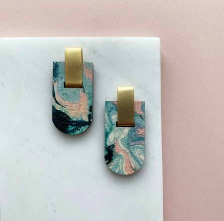 Earrings Long Arc Pastel