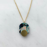 Necklace Mini Arc Pastel On Gold Chain