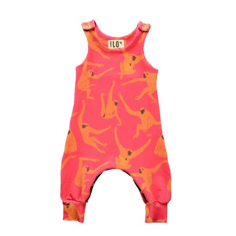 Romper Babygrow Adjustable Size Organic Cotton Monkey