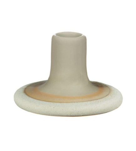 Candle Holder Grey Mojave Glaze