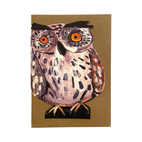 Card Standing Owl