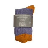Cashmere Mix Slouch Socks Dark Lilac Saffron