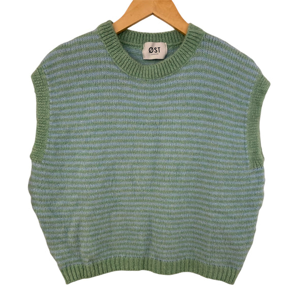 Alma Wool Vest Green Blue