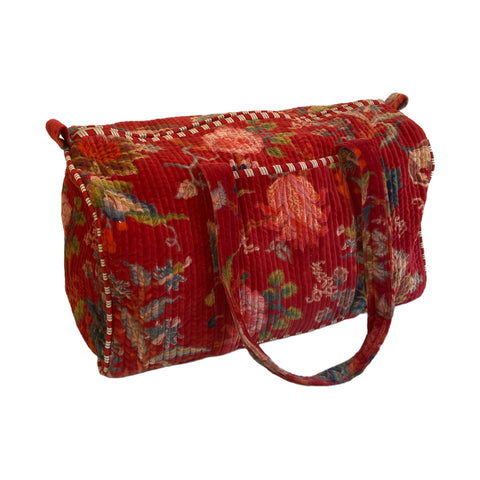 Duffle Bags Velvet Floral Designs