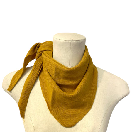 Cashmere Triangle Scarf Mustard