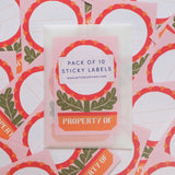 Sticky Labels Bookplate Flower