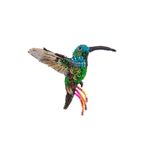 Brooch Pin Emerald Chin Hummingbird