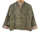 Jacket Quilted Cotton Reversible Patchwork Ivory