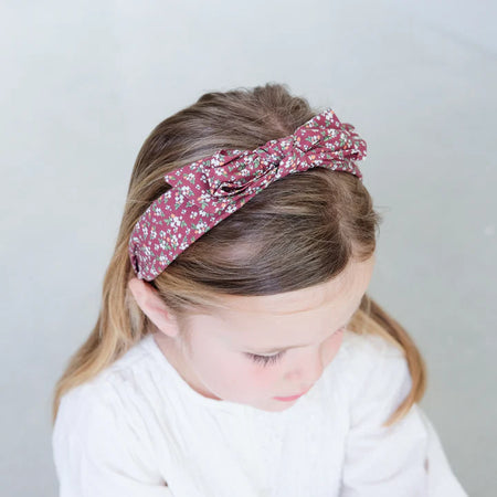 Alice Band With Bow Edie Burgundy