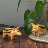 Salt And Pepper Shakers Ceramic Wild Boar Piglet