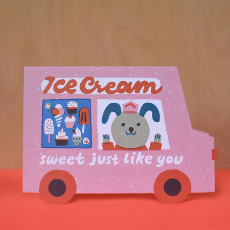 Card Die Cut Ice Cream Van