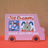 Card Die Cut Ice Cream Van