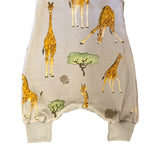 Romper Organic Cotton Adjustable Size Giraffe