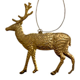 Decoration Pressed Gold Reindeer