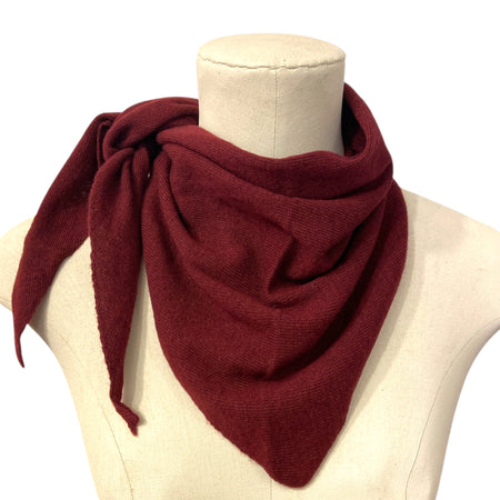 Cashmere Triangle Scarf Burgundy